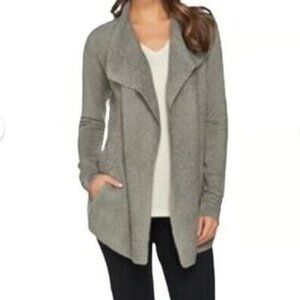 BAREFOOT DREAMS Coastal Cardi Style 485 Size XS Light Gray Loungewear in pristin